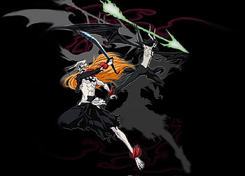 Ichigo Hollow vs Ulquiorra, ulquiorra, ichigo, vs, hollow HD wallpaper