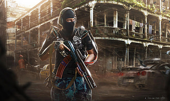 Shooting Boy With Gun , artist, artwork, digital-art HD wallpaper