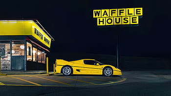 Ferrari F50 Buttered Up, ferrari-f50, ferrari, cars, artwork, art, digital-art, artist HD wallpaper