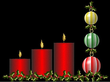 Candles, abstract, red, ornaments HD wallpaper