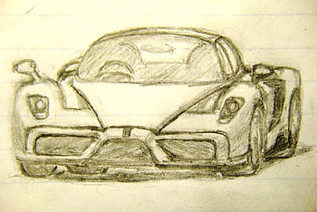 Ferrari Enzo Sketch, ferrari, sketch, enzo HD wallpaper