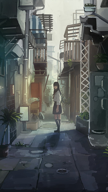 Original Anime Alley — for & Android, Anime, Original HD phone wallpaper
