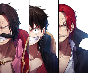 Legendary Crew: Shanks, Luffy & Roger One Piece, Shanks (One Piece), Monkey D. Luffy, Gol D. Roger, Monster Trio, Anime, One Piece HD wallpaper