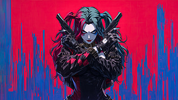 Harley Quinn Rage, harley-quinn, supervillain, artist, artwork, digital-art, superheroes HD wallpaper