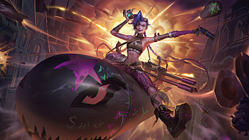 Jinx Fire Blast Background Arcane HD wallpaper