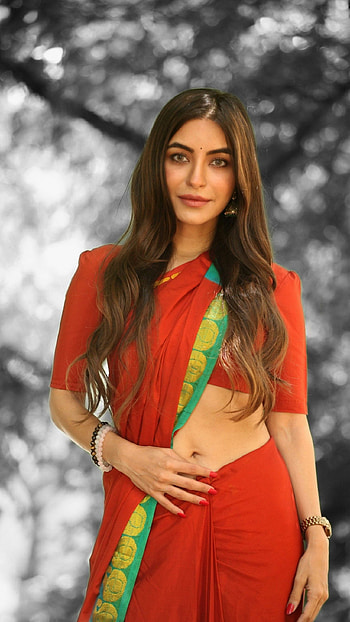 Nikkesha, telugu actress, saree lover, missing HD phone wallpaper