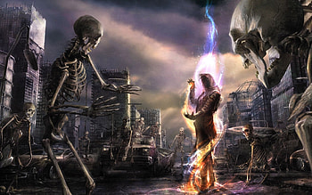 Fantasy, Skeletons HD wallpaper