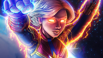 Captain Marvel Unleash Powers, captain-marvel, superheroes, artwork, artist, artstation HD wallpaper