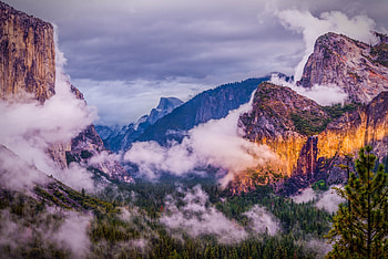 Yosemite National Park Clouds, yosemite, national-park, nature, mountains HD wallpaper