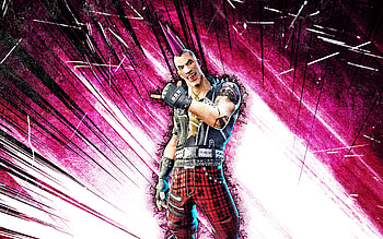 Riot, grunge art, Fortnite Battle Royale, Fortnite characters, purple abstract rays, Riot Skin, Fortnite, Riot Fortnite HD wallpaper