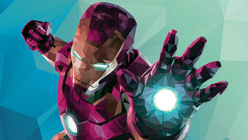 Low Poly Iron Man Graphic Design, iron-man, superheroes, artwork, artist, behance HD wallpaper