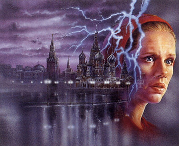 Dream 030, luis, city, woman, lightning, royo, reflection, luis royo, water, cloud HD wallpaper
