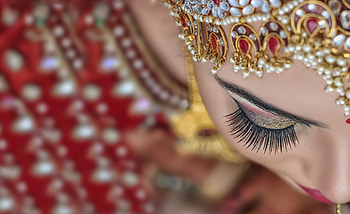 :), jewel, closeup, lashes, red, girl, eye HD wallpaper