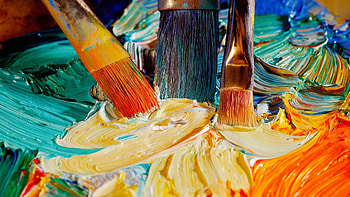 Brushes and paint , Artistic tools, Creative expression, Textured background HD wallpaper