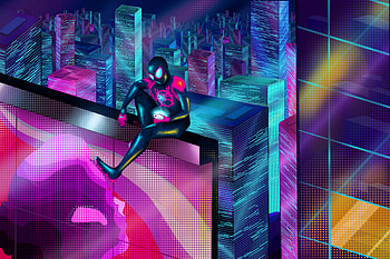 Miles Morales, spiderman-into-the-spider-verse, spiderman, movies, superheroes, artwork, artist, digital-art, deviantart HD wallpaper