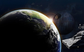 Star Wars, Earth, Space Art, Death Star, Star Destroyer / and Mobile Backgrounds HD wallpaper