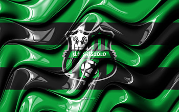 Sassuolo flag, , green and black 3D waves, Serie A, italian football club, US Sassuolo, football, Sassuolo logo, soccer, Sassuolo FC HD wallpaper