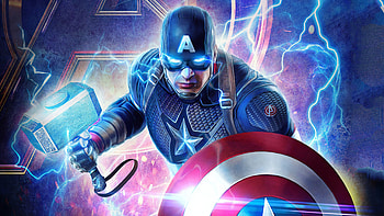 2019 Captain America Mjolnir Avengers Endgame , captain-america, superheroes, artwork, avengers-endgame, behance HD wallpaper