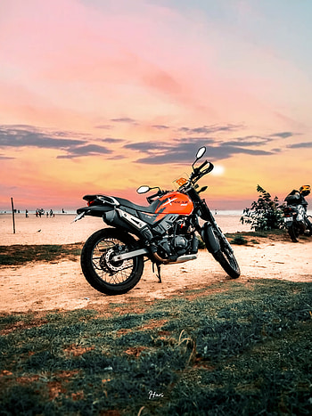 Motorcycle, cloud, sky, beach HD phone wallpaper