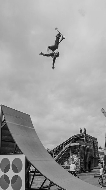 Scooter style, Striking , Creative stunts, Urban playground delight HD phone wallpaper