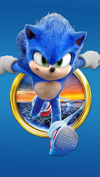Sonic The Hedgehog, Blue Theme, Background HD phone wallpaper