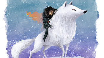 Jon Snow Wolf Digital Art, jon-snow, wolf, game-of-thrones, tv-shows, artist, artwork, digital-art, behance HD wallpaper