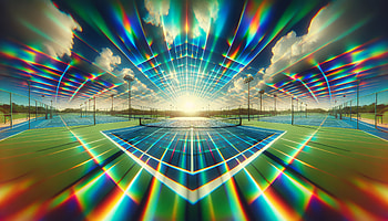 Hypnotic Tennis Court Sunset -, tennis court, tennis, Abstract HD wallpaper