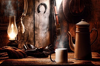 Cowboy hat and boots - HD wallpaper