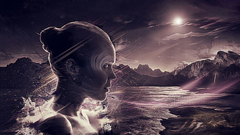Abstract, Girl, Face, Surrealism HD wallpaper
