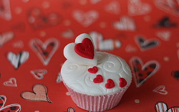 Food, Hearts, Dessert, Love, Valentine's Day HD wallpaper