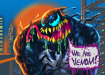 Venom Colorful Art , venom, superheroes, artist, artwork, digital-art, artstation HD wallpaper