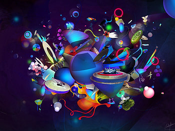 Abstract, Multicolored, Motley, Petals, Form, Figure HD wallpaper