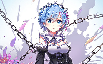 Rem (Re:zero), Re:zero Starting Life In Another World, Anime, Blue Eyes, Blue Hair HD wallpaper