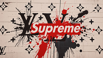 Supreme x Louis Vuitton Urban Art, man made, Supreme (Brand), Louis Vuitton, crossover HD wallpaper