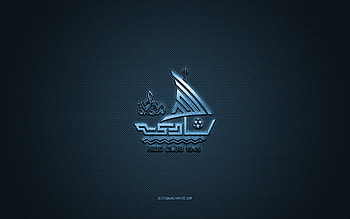 Hidd SCC, Bahraini football club, Bahraini Premier League, blue logo, blue carbon fiber background, football, Al Hidd, Bahrain, Hidd SCC logo HD wallpaper