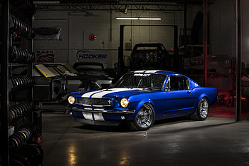 66 Mustang, Muscle, white Stripes, Blue, Ford HD wallpaper