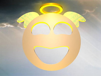 Angel Smiley Face, smiley face, angel, abstract HD wallpaper