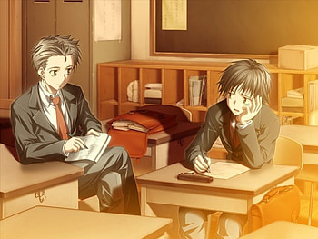 study, , anime, boys HD wallpaper