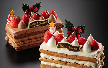 Christmas cakes, food, cakes, graphy, christmas HD wallpaper