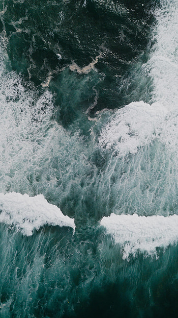 Nature, Water, Sea, Waves, View From Above HD phone wallpaper