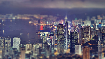 Cities, Building, View From Above, Shine, Light, Skyscrapers, Evening HD wallpaper