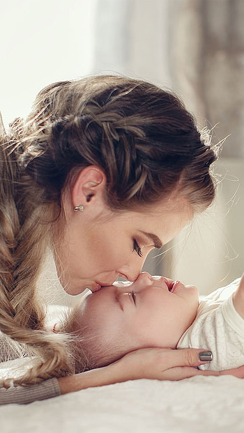 Baby Mom, Forehead Kiss, Mom, cute baby HD phone wallpaper