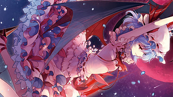 Preview kieta, remilia scarlet, touhou, girl, anime, wings HD wallpaper