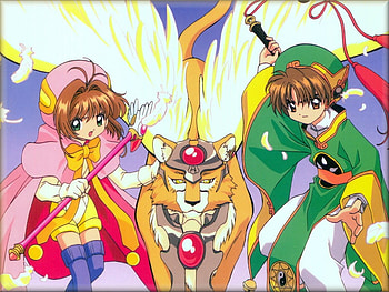 Sakura, Syaoran, Keroberos, keroberos, kero, card captor sakura, syaoran, li, anime, sakura, manga, li syaoran HD wallpaper