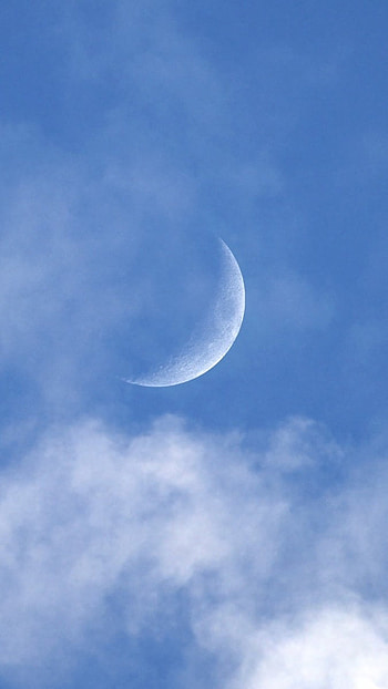 Trending Moon, Sky Blue, Moon HD phone wallpaper