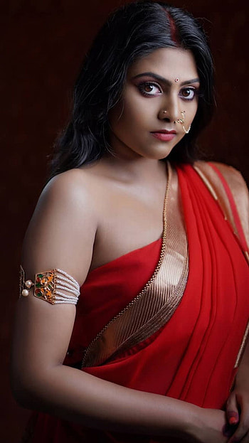 Praneetha Patnaik, telugu actress, saree beauty, dusky HD phone wallpaper