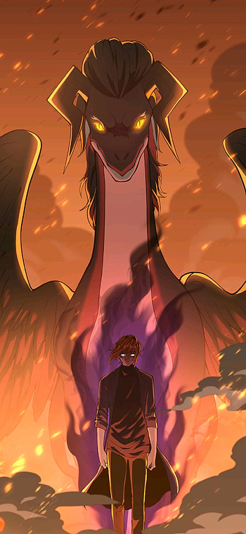 Arthur, heat, red, art, manhwa, tbate, anime_boy, rage, dragon HD phone wallpaper