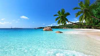 Seychelles beach , Beach backgrounds HD wallpaper
