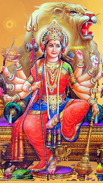 Durga Devi, Sherawali Mata HD phone wallpaper