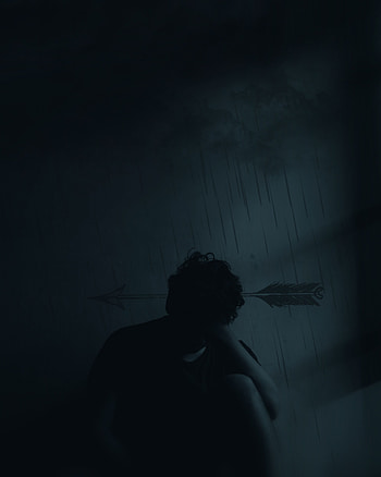 Arrow, Dark, Silhouette, Sadness, Darkness, Loneliness, Lonely, Alone, Sorrow HD phone wallpaper